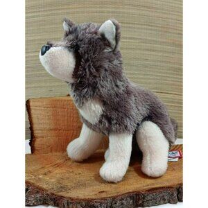 Douglas Ashes Wolf Husky Plush Toy 7.5" Stuffed Animal Child Gray Grey Timber